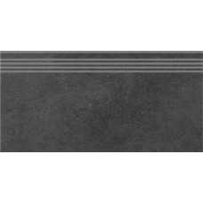 Керамическая ступень 30x60 Дайсен черный обрезной